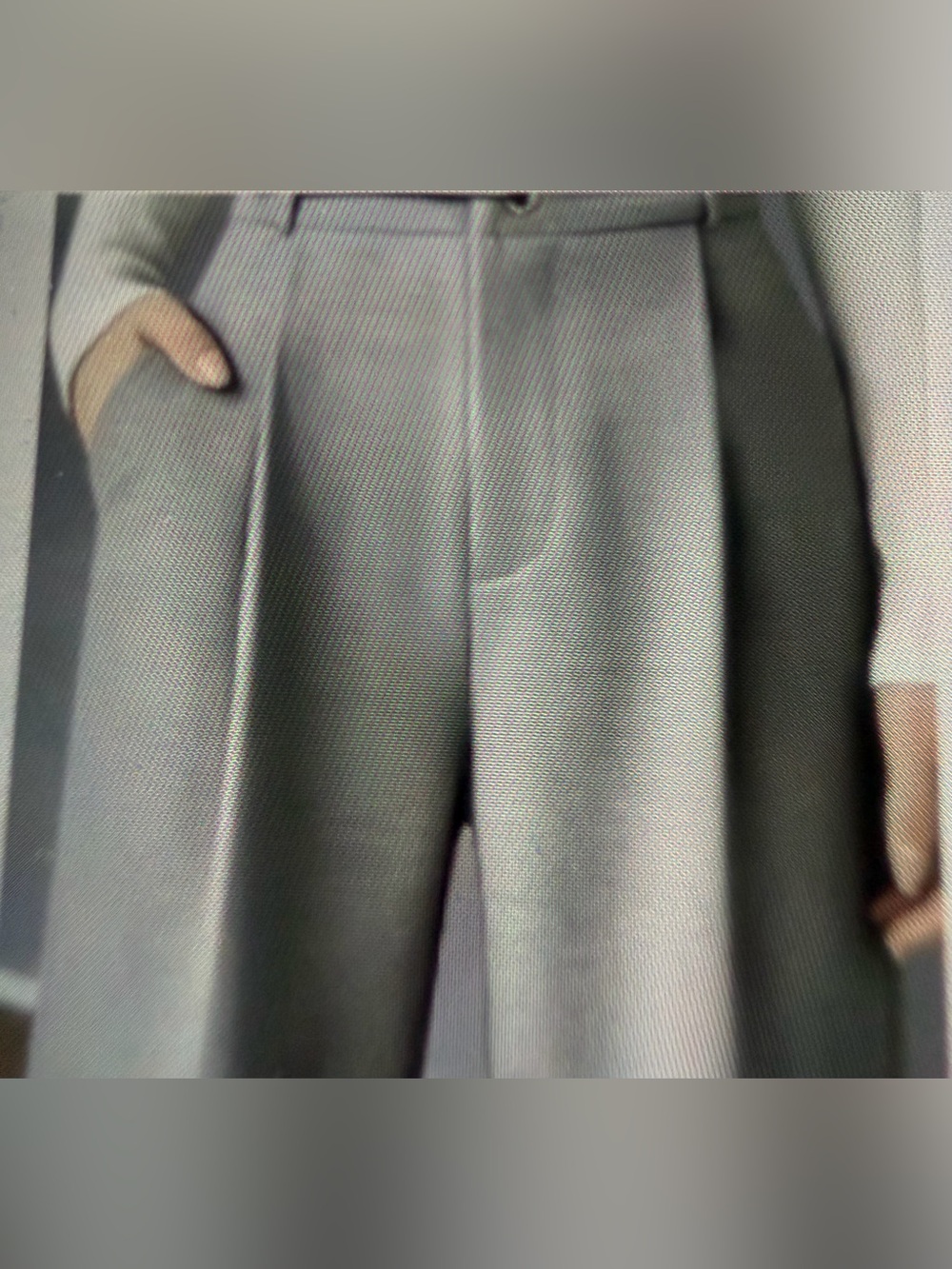 Wide Leg Gray Dress Pants - Picture 5 of 9